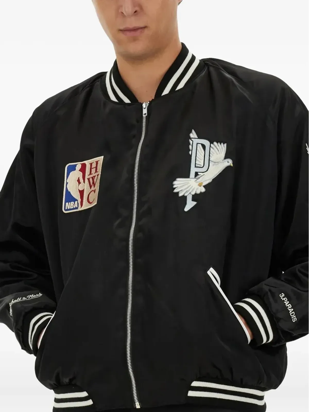 3PARADIS × Mitchell & Ness NBA Varsity ボンバージャケット - 画像4