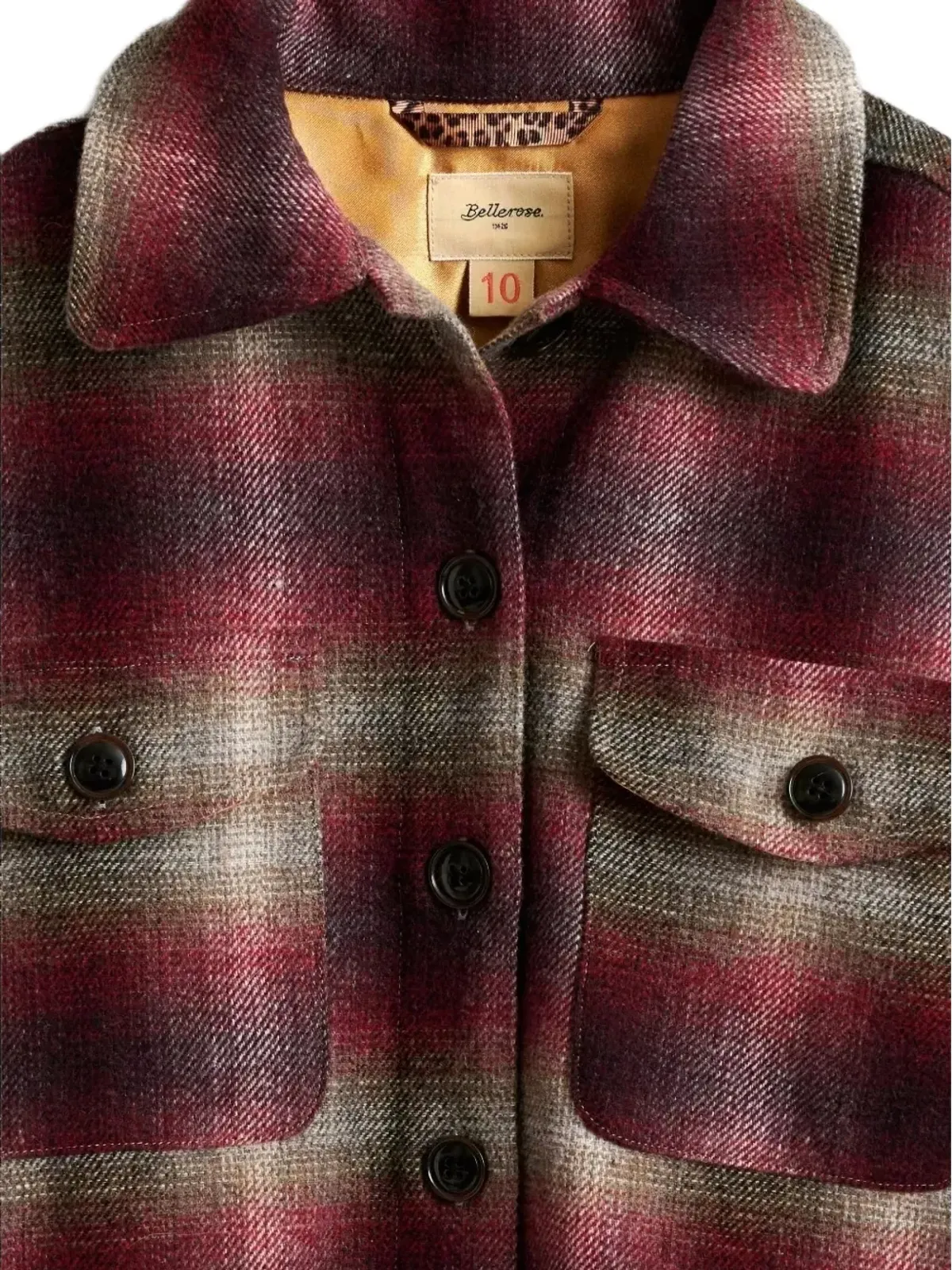 Bellerose アリエル フリンジ付き チェックシャツ - 画像3