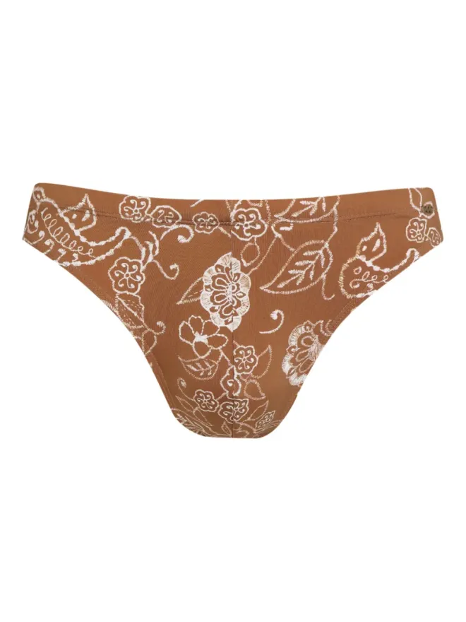 Amir Slama Amir Slama 花柄プリント スイムブリーフ ブラウンの商品画像