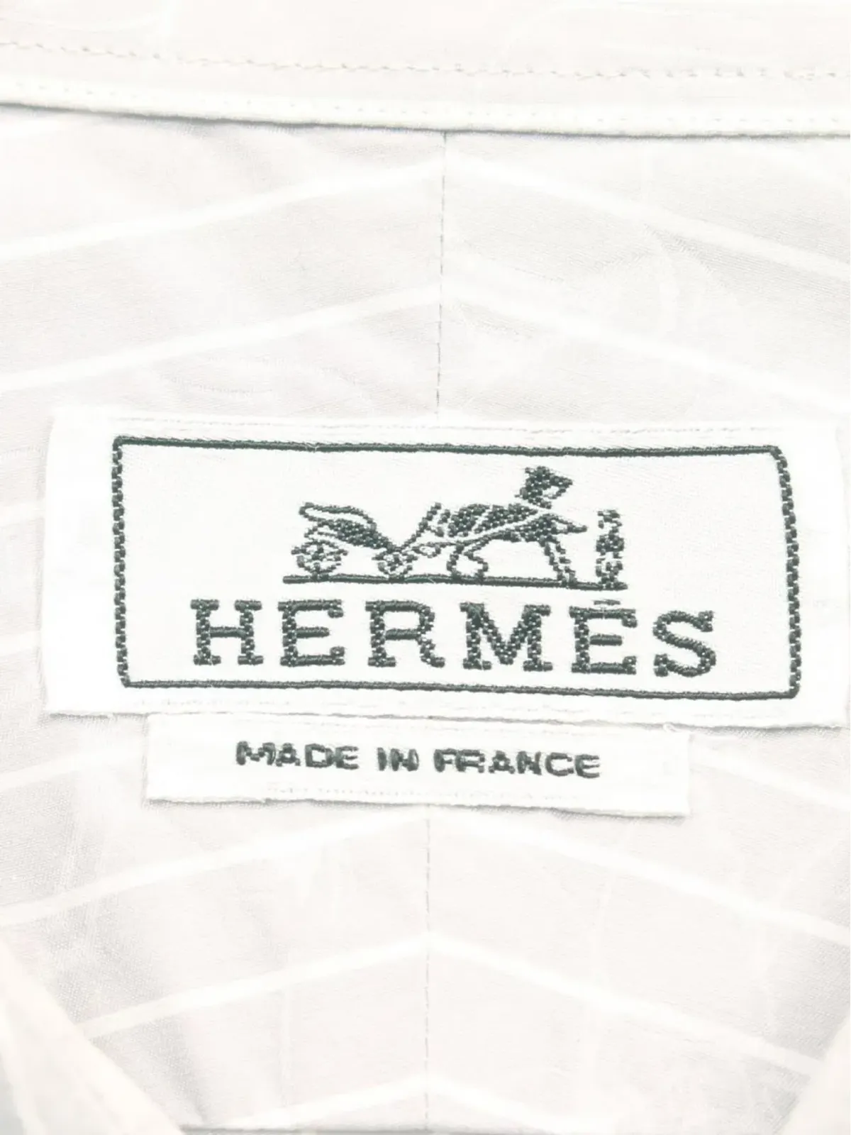 Hermès ビンテージ 2010年代ストライプシャツ グレー - 画像5