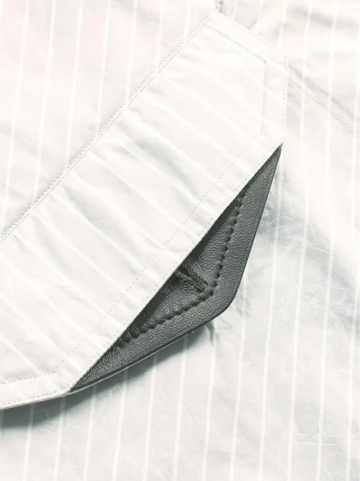 Hermès ビンテージ 2010年代ストライプシャツ グレー - 画像4