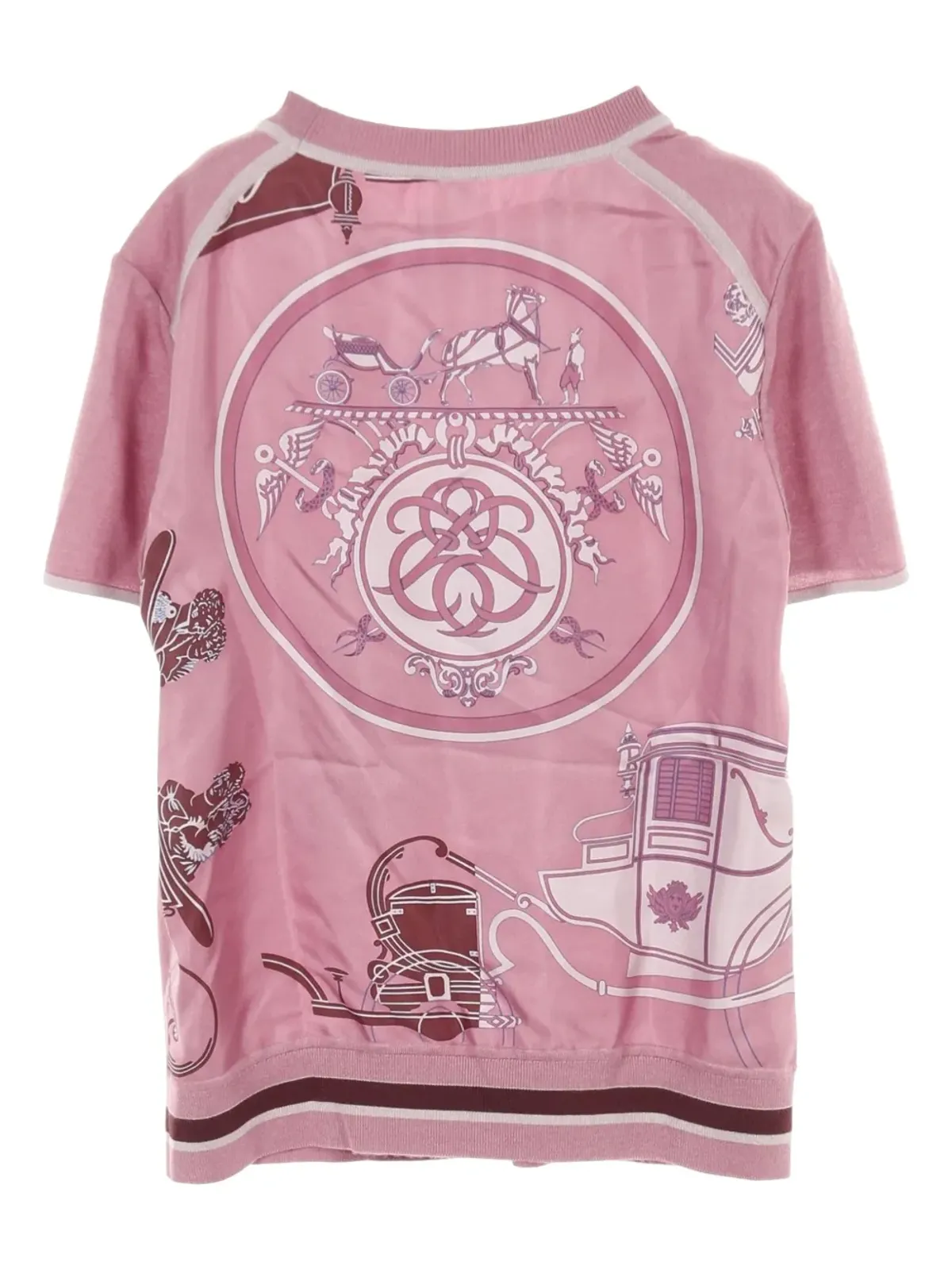 Hermès ビンテージ 2010年代 Ex-Libris Tシャツ ピンク - 画像2