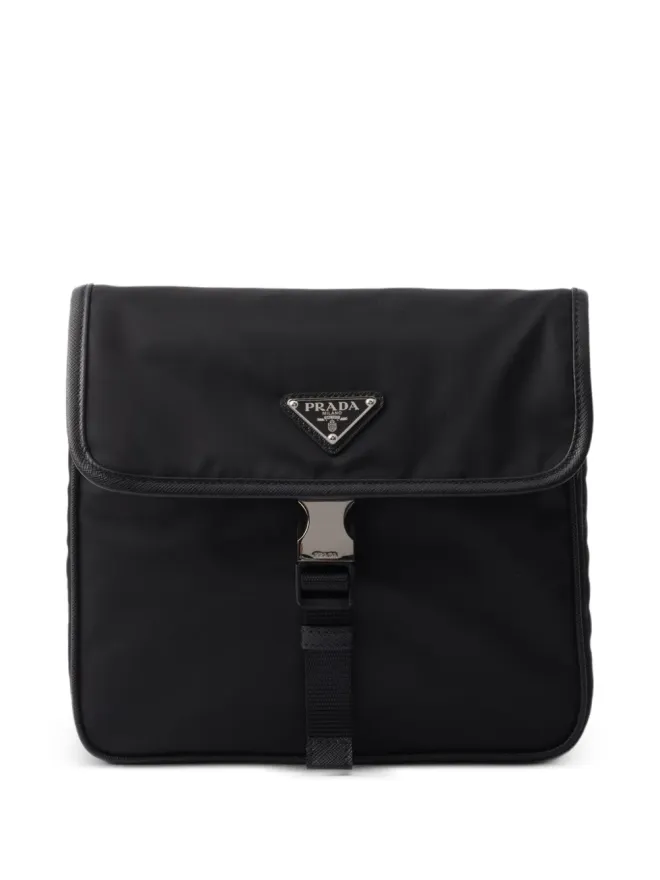 Prada Prada リサイクルナイロンとサフィアーノレザー ショルダーバッグ - ブラックの商品画像