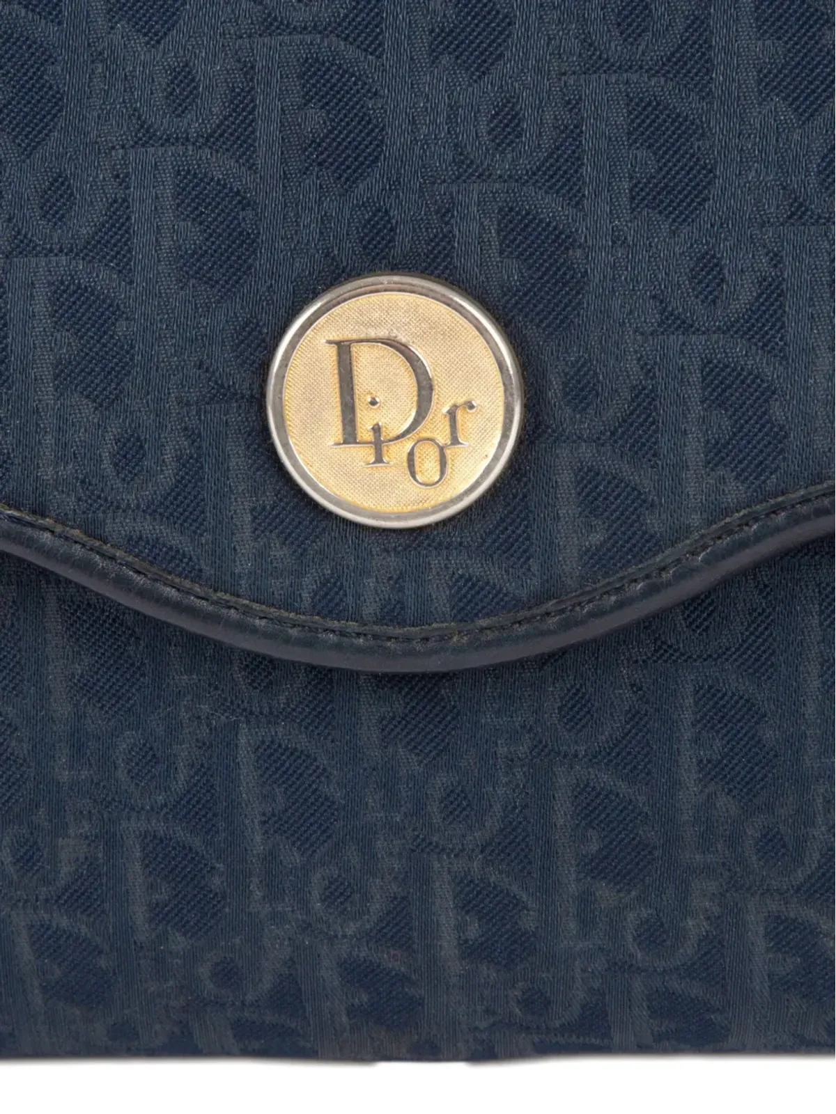 Christian Dior ビンテージ 1980年代 オブリーク ショルダーバッグ ブルー - 画像4