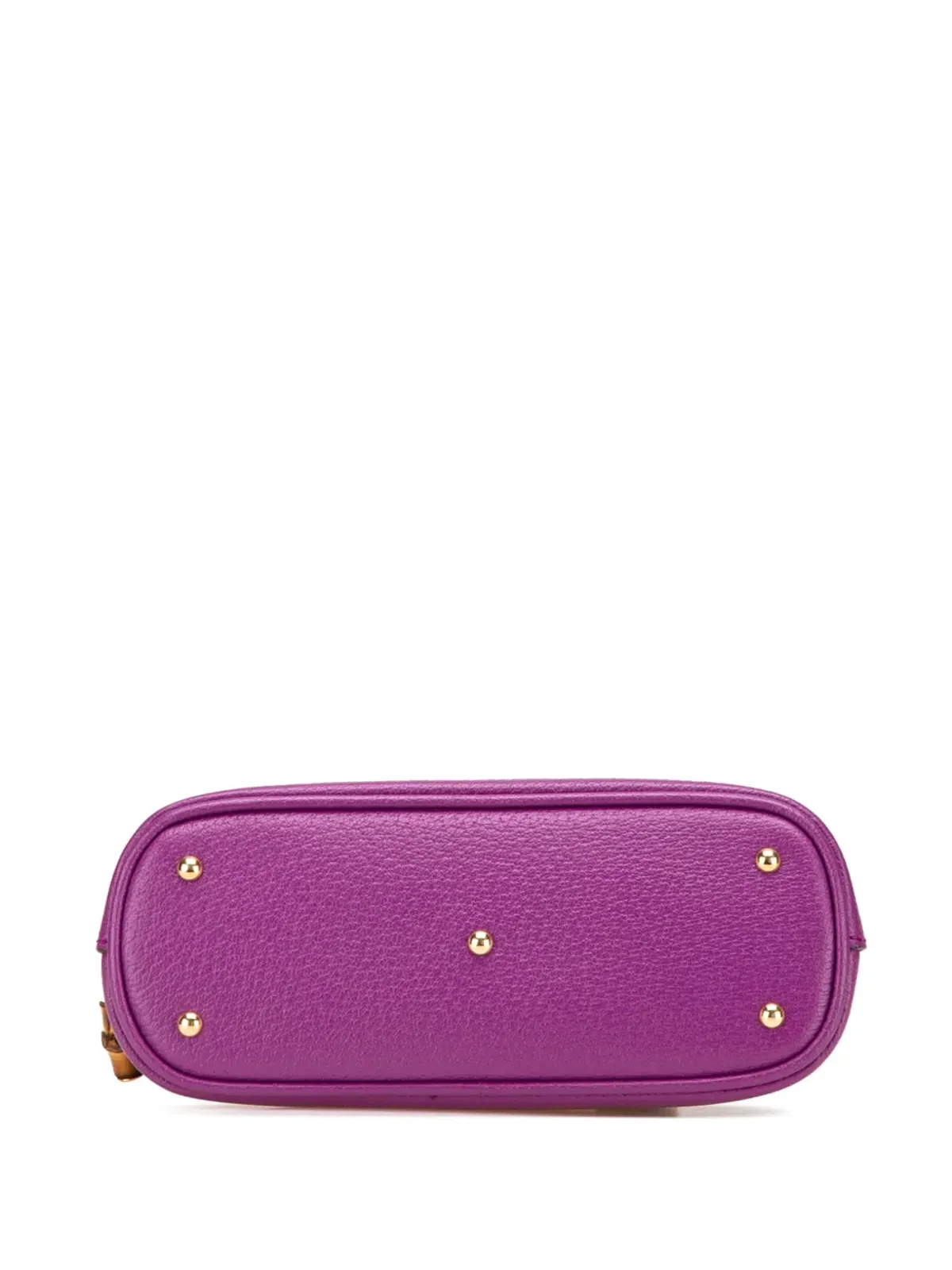 Gucci ビンテージ 2000-2015 ミニ ダラー カーフスキン バンブー ディアナ ドーム サッチェル - パープル - 画像4