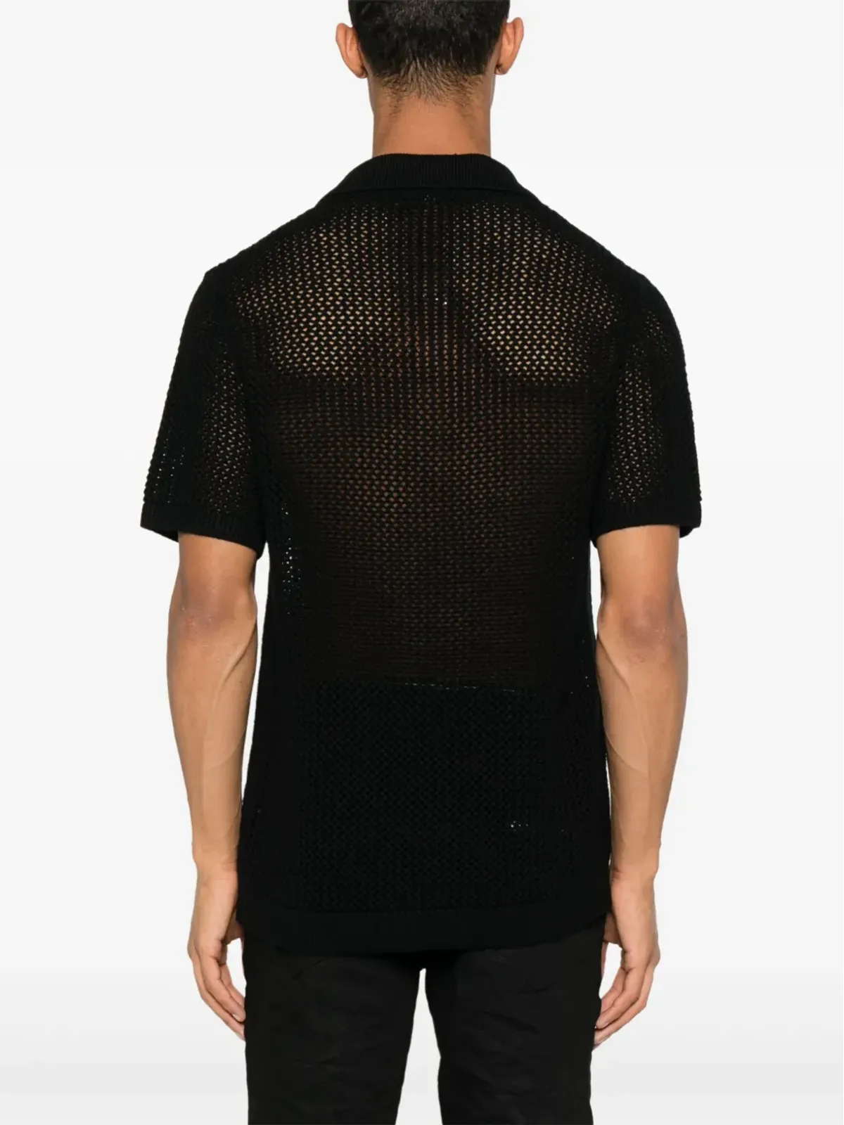 John Varvatos 半袖ポロシャツ ブラック - 画像3