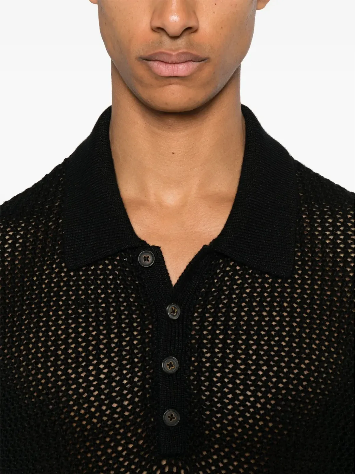 John Varvatos 半袖ポロシャツ ブラック - 画像4