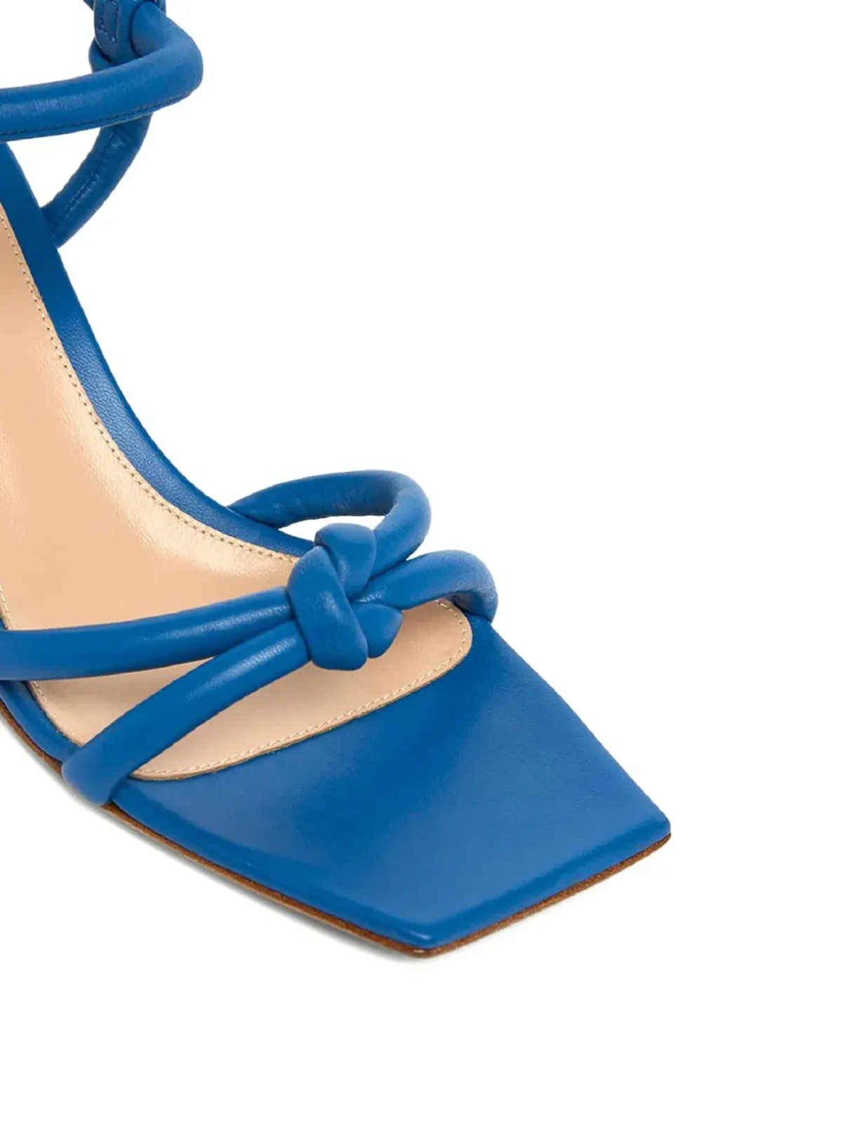 Gianvito Rossi 55mm ノットストラップサンダル ブルー - 画像3
