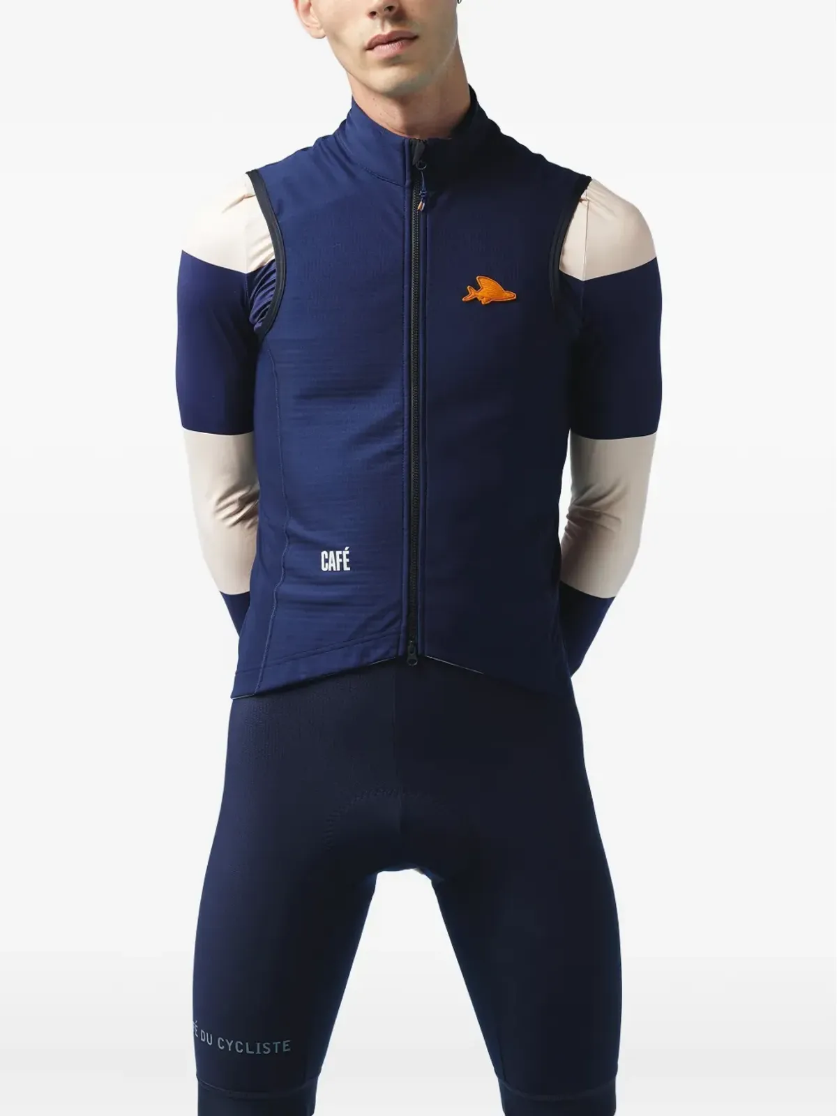 Café du cycliste Sibille zip-front gilet - Blue - 画像3