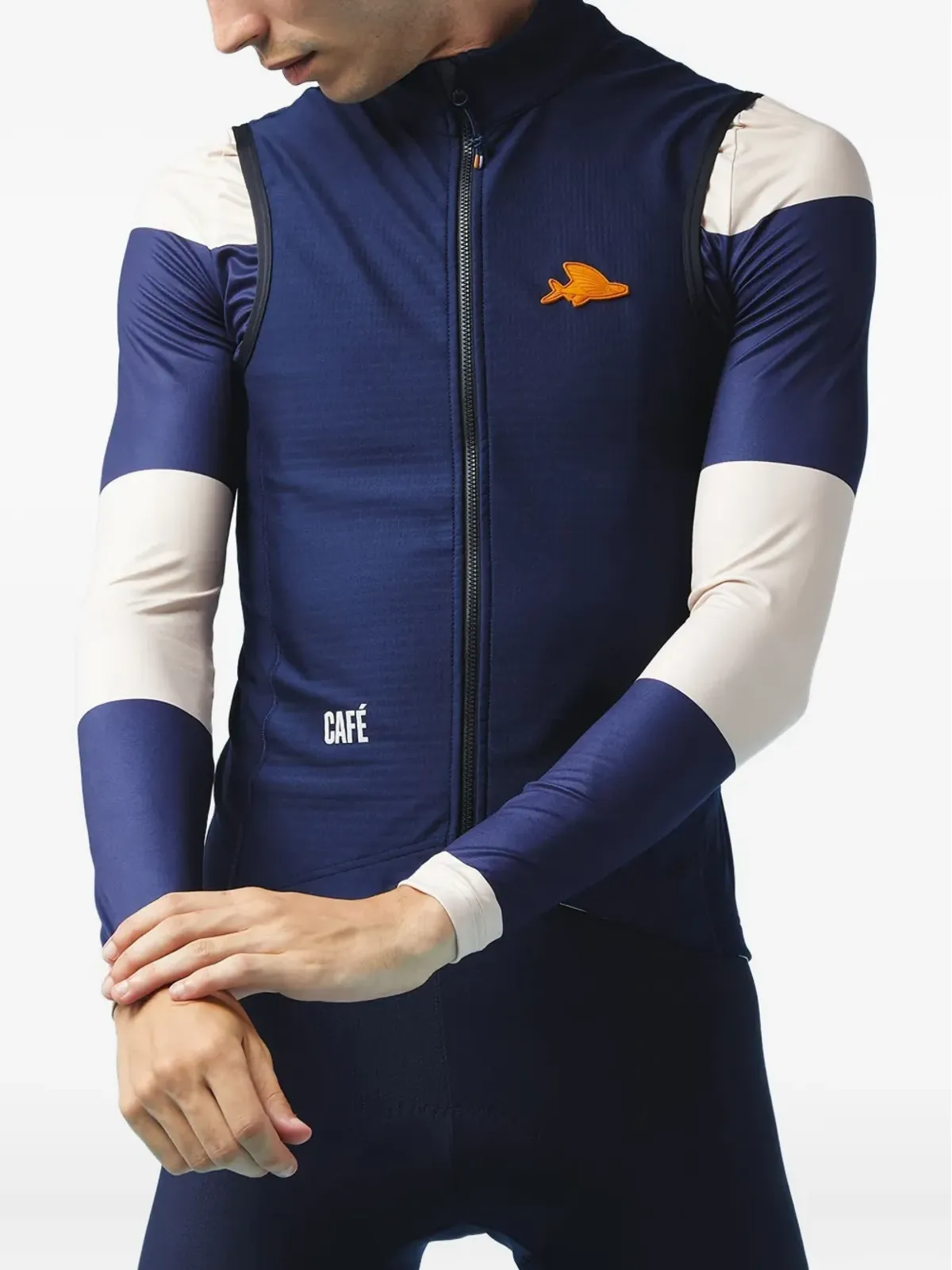 Café du cycliste Sibille zip-front gilet - Blue - 画像4
