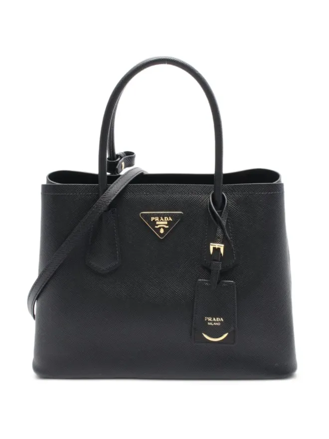 Prada Pre-Owned Prada ビンテージ 2020年代 サフィアーノレザー トートバッグ - ブラックの商品画像