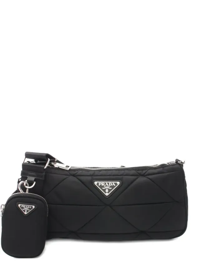 Prada Pre-Owned Prada ビンテージ 2020年代 キルティング ショルダーバッグ - ブラックの商品画像