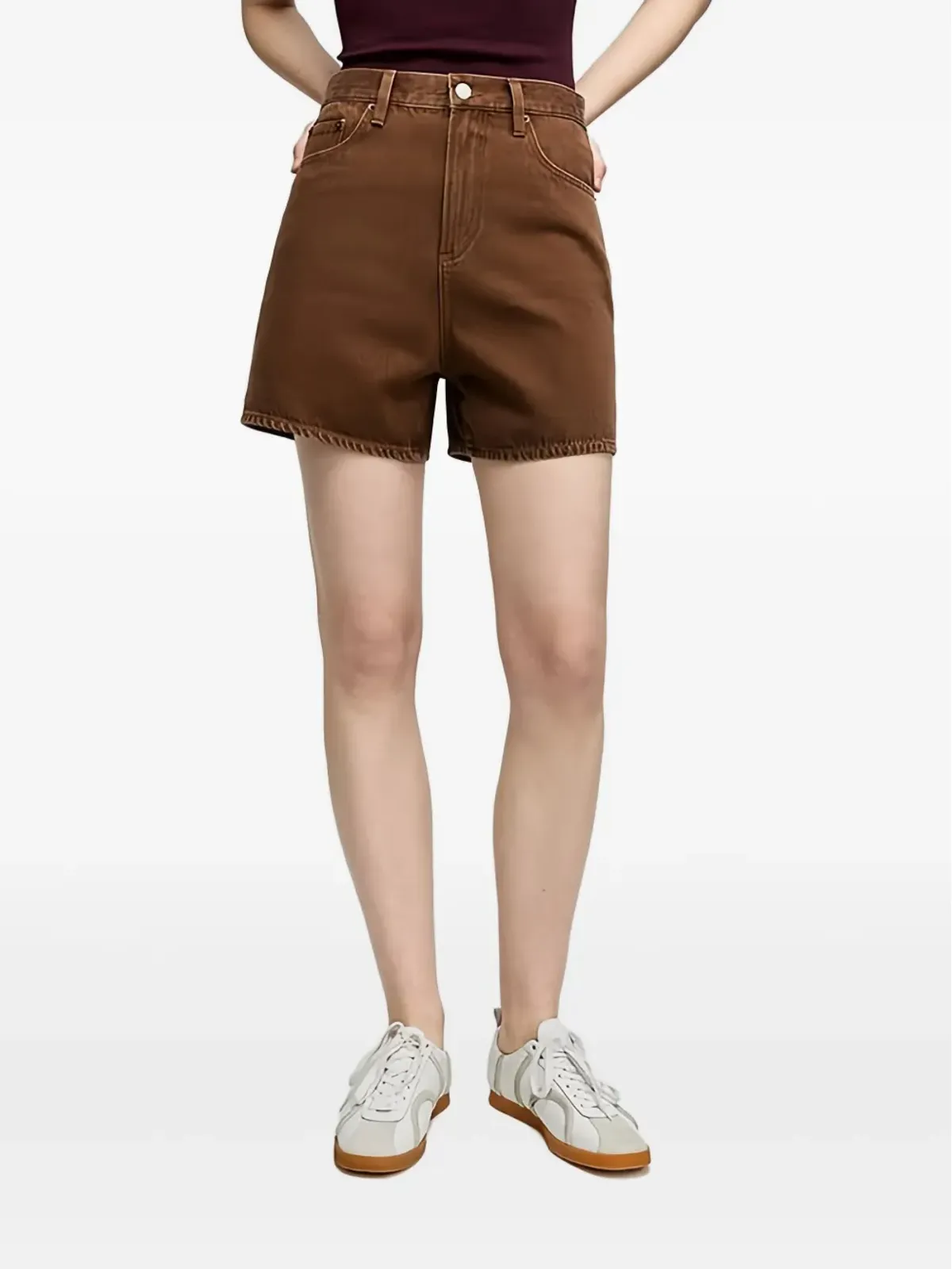 Hey Joanie Easy Buckle shorts - Brown - 画像1