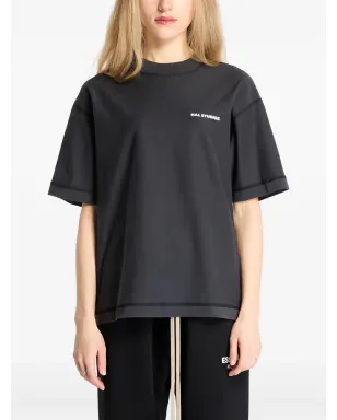 HAL STUDIOS® コットン ロゴ Tシャツ ブラック - サムネイル4