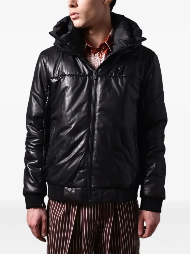 Poche Paris Poche Paris フード付きダウンジャケット ブラックの商品画像