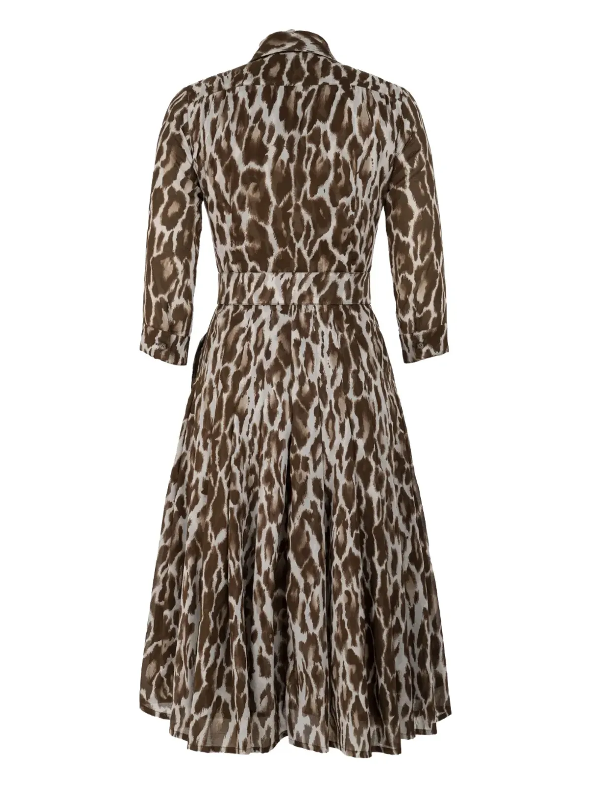 Samantha Sung Audrey leopard-print belted dress - Brown - 画像2