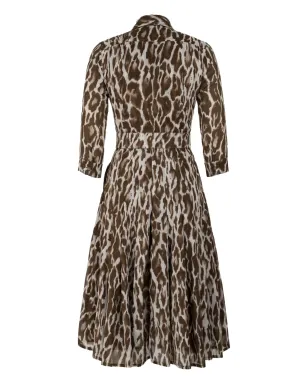 Samantha Sung Audrey leopard-print belted dress - Brown - サムネイル2