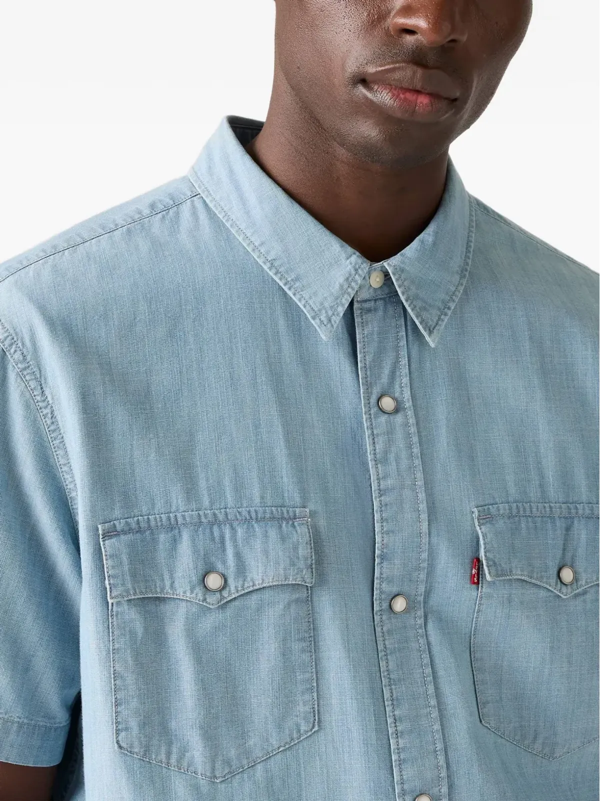 Levi's ボタン付きショートスリーブシャツ - ブルー - 画像5
