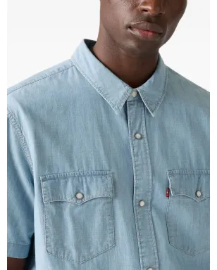 Levi's ボタン付きショートスリーブシャツ - ブルー - サムネイル5