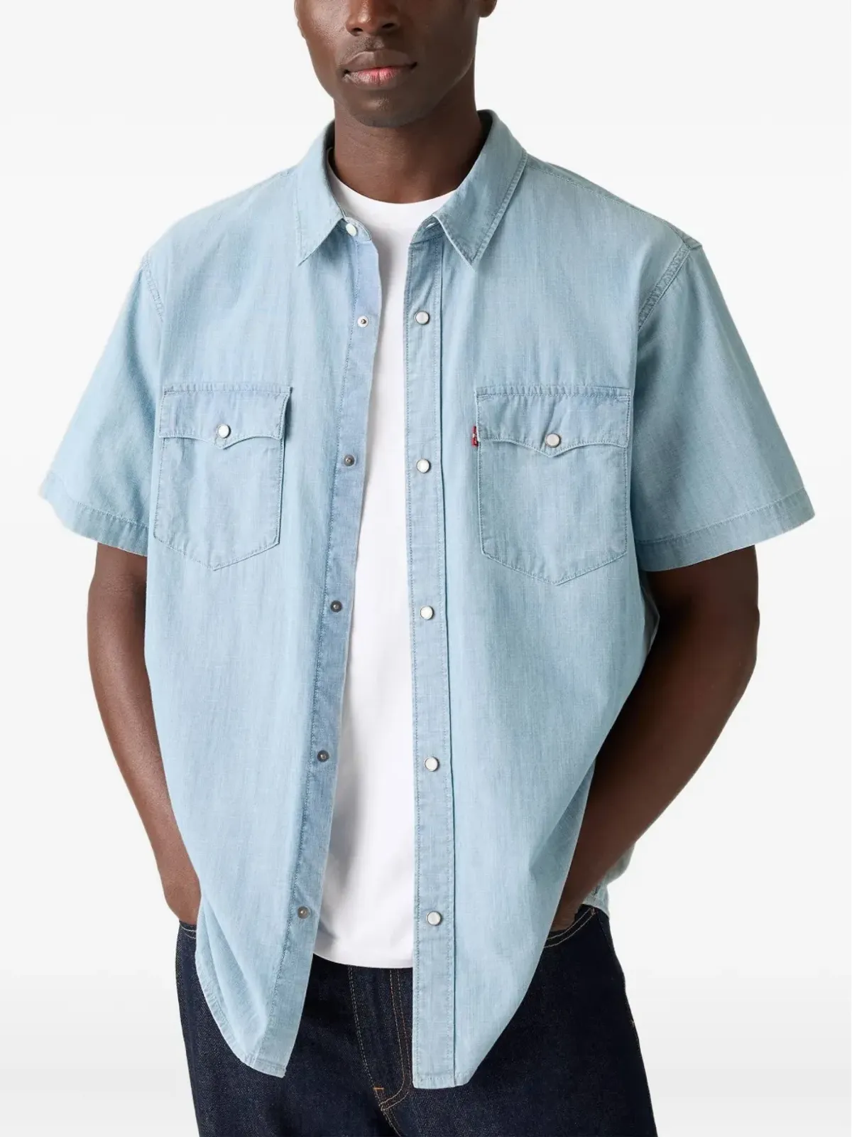 Levi's ボタン付きショートスリーブシャツ - ブルー - 画像2