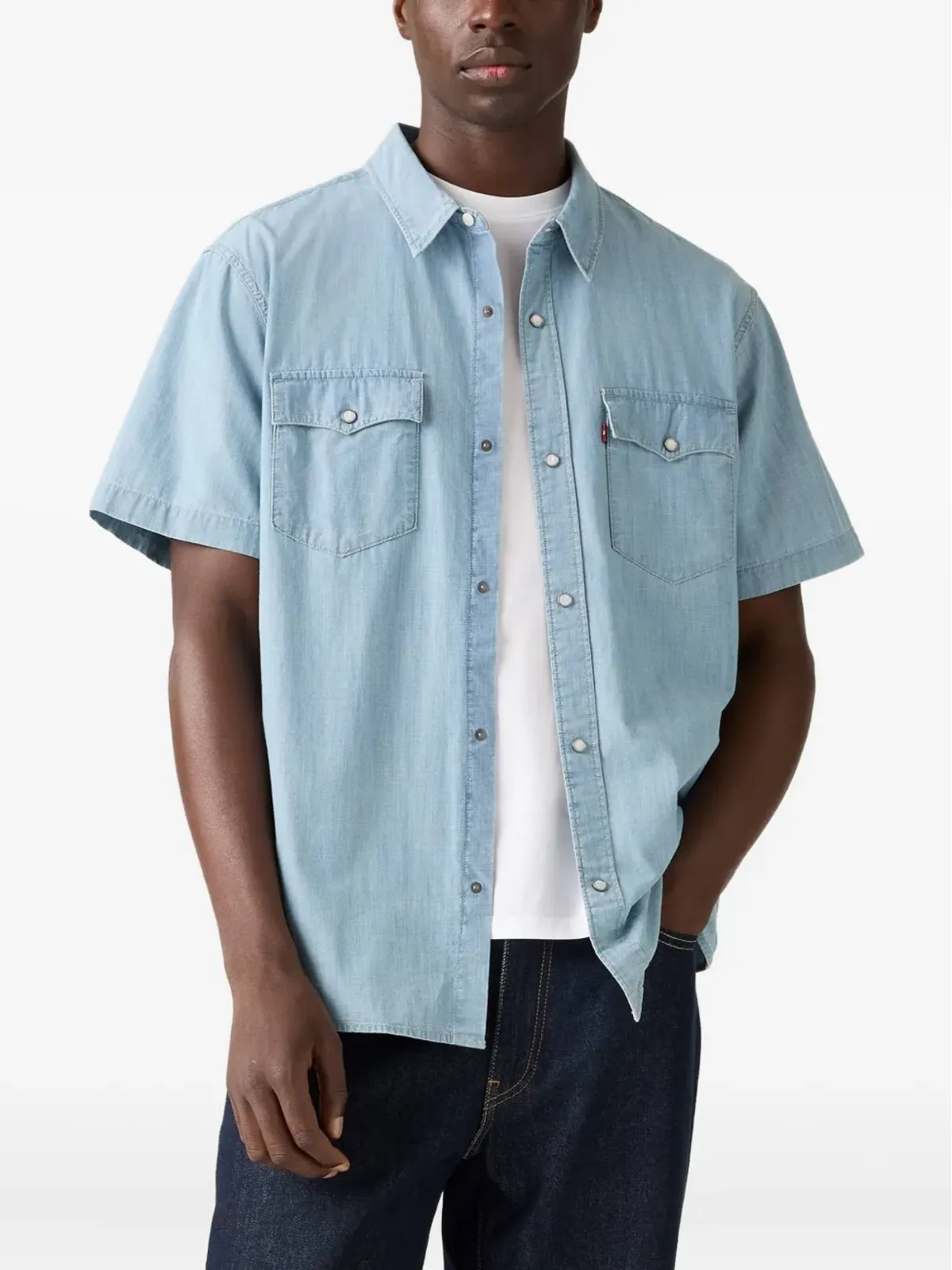 Levi's ボタン付きショートスリーブシャツ - ブルー - 画像3
