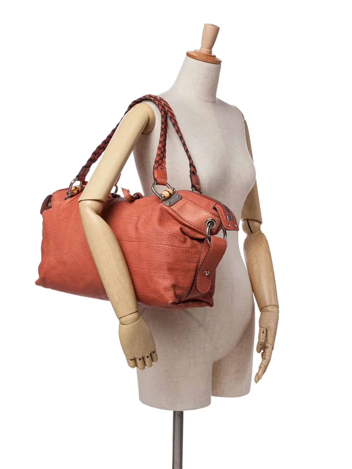 Gucci ビンテージ 2000-2015 ミディアム レザー バンブー・バー トートバッグ - 画像2