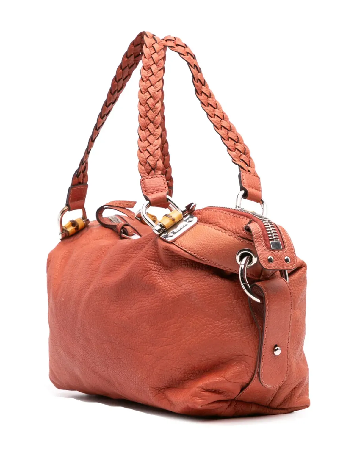 Gucci ビンテージ 2000-2015 ミディアム レザー バンブー・バー トートバッグ - 画像3
