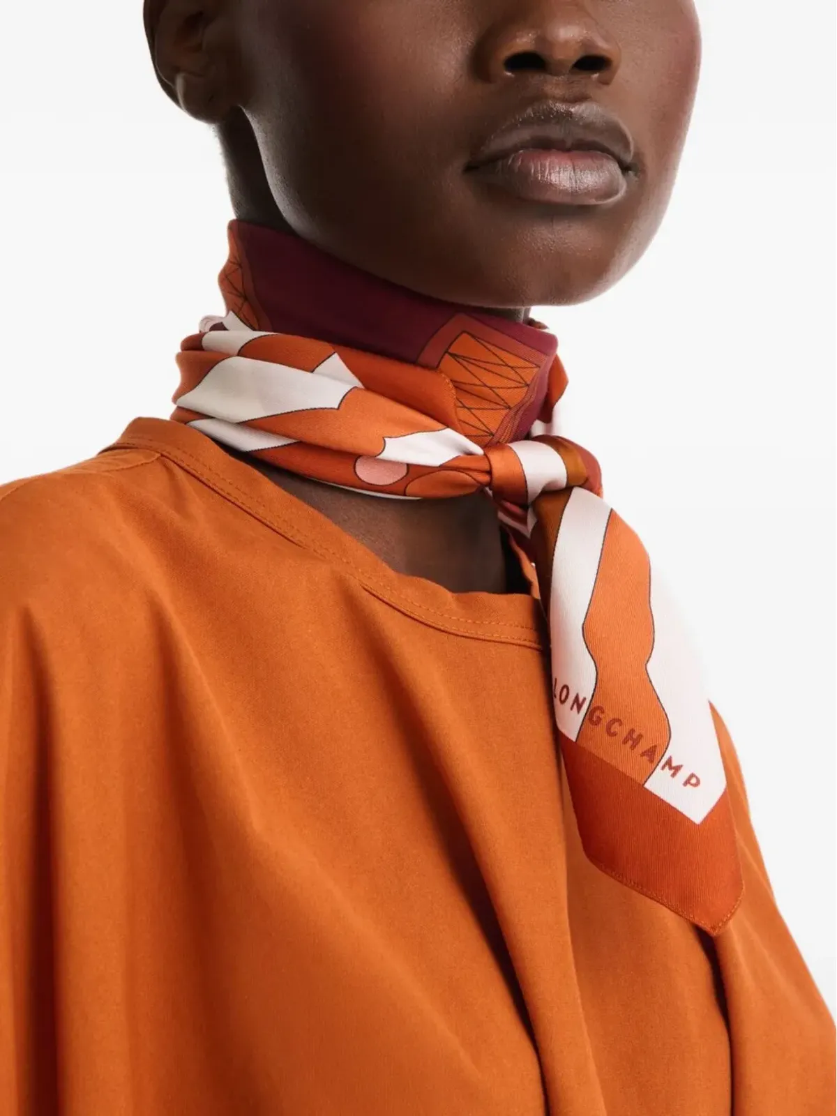 Longchamp エクエストリアン・タワー シルクスカーフ - 画像2