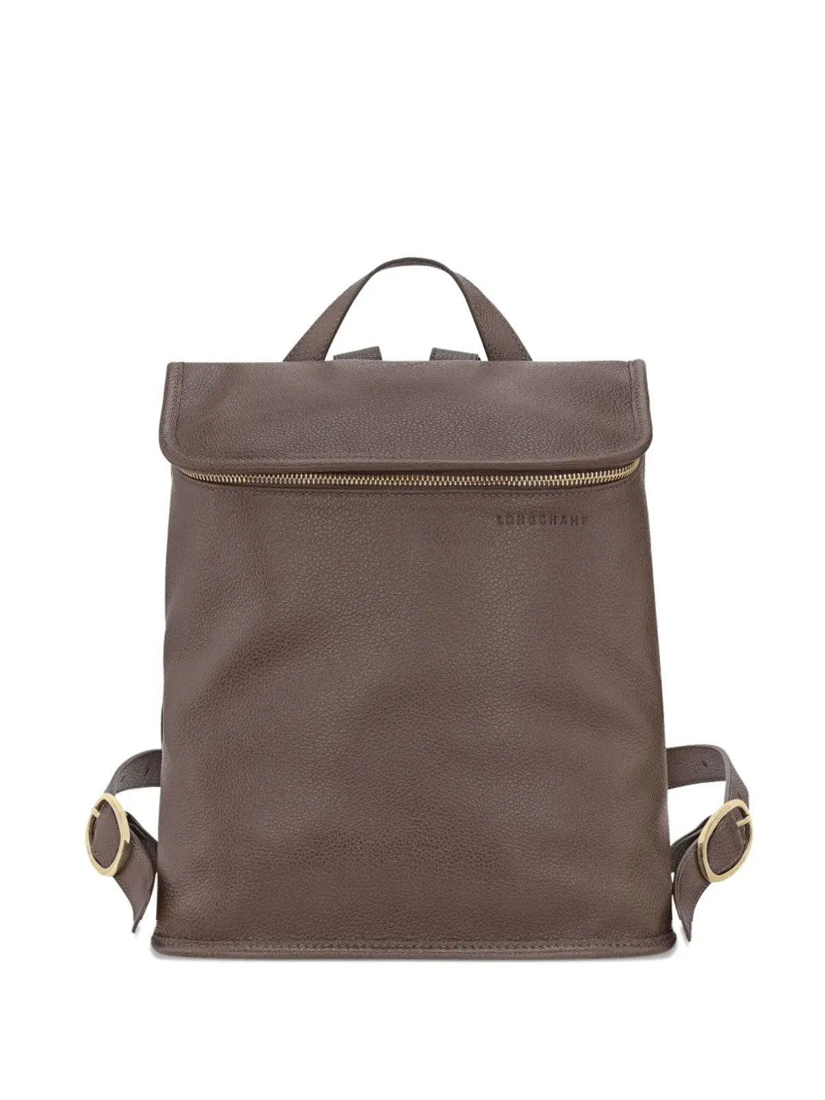 Longchamp Le Foulonné M レザー バックパック ブラウン - 画像1