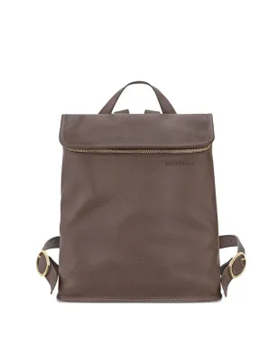 Longchamp Le Foulonné M レザー バックパック ブラウン - サムネイル1