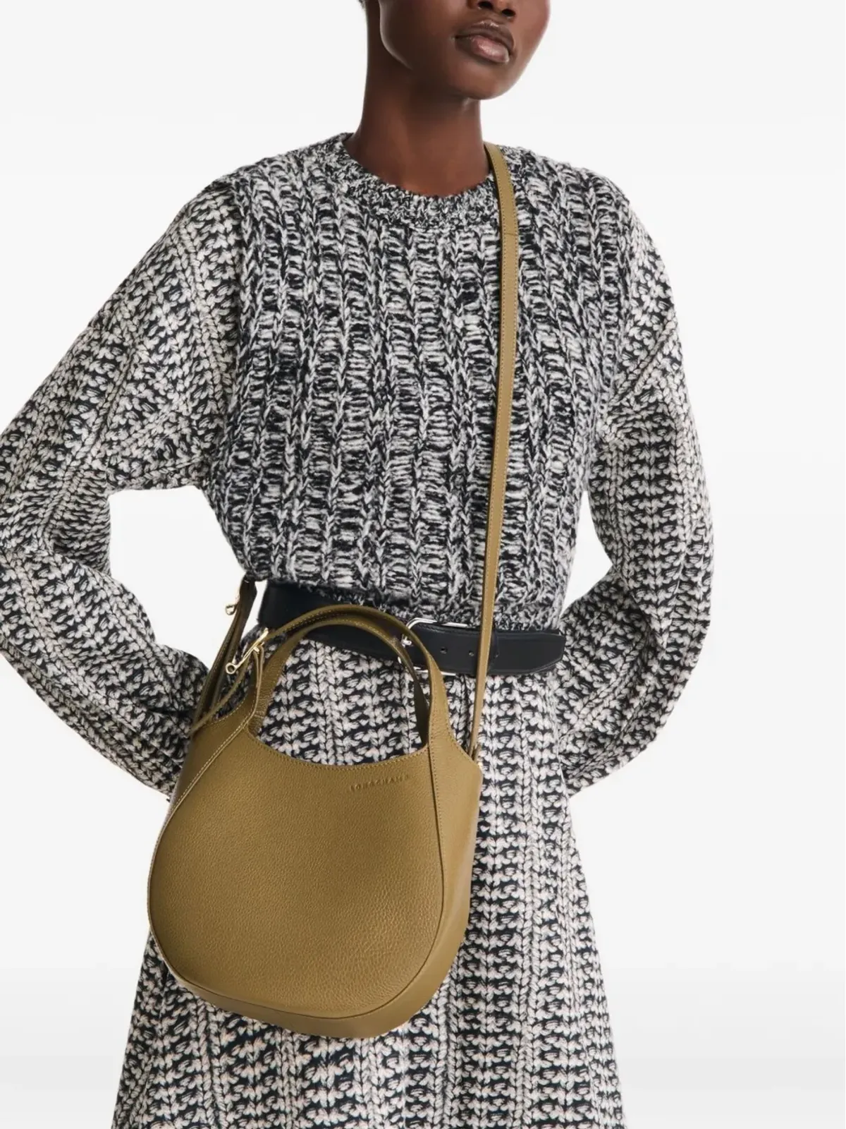 Longchamp Le Foulonné round-shaped handbag - Brown - 画像2