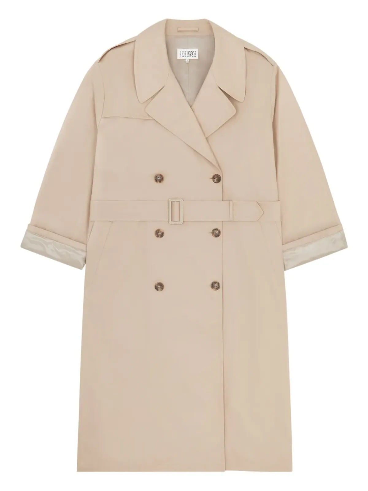 MM6 Maison Margiela ダブルブレスト ベルト付き トレンチコート - 画像1