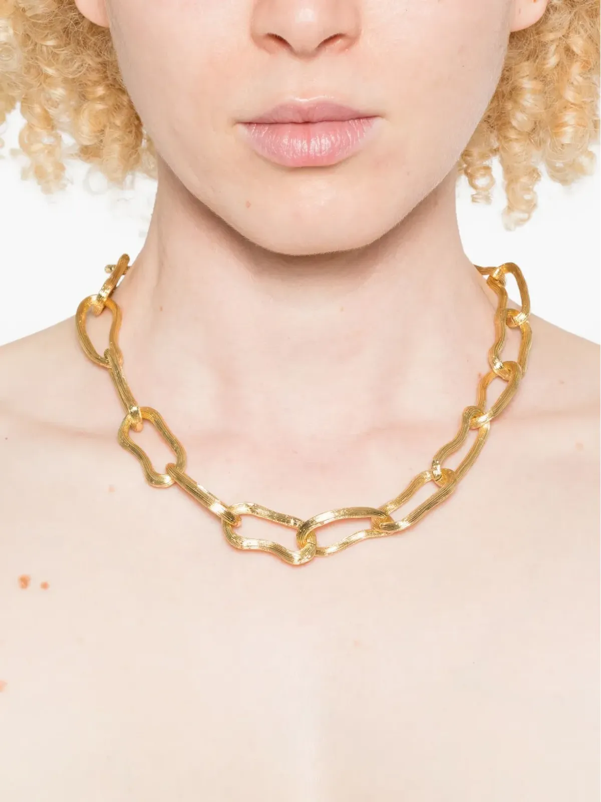 Ryenn's Eyes x Quentin Jones 14Kゴールドプレーテッドブラス チェーンリンクネックレス - 画像2
