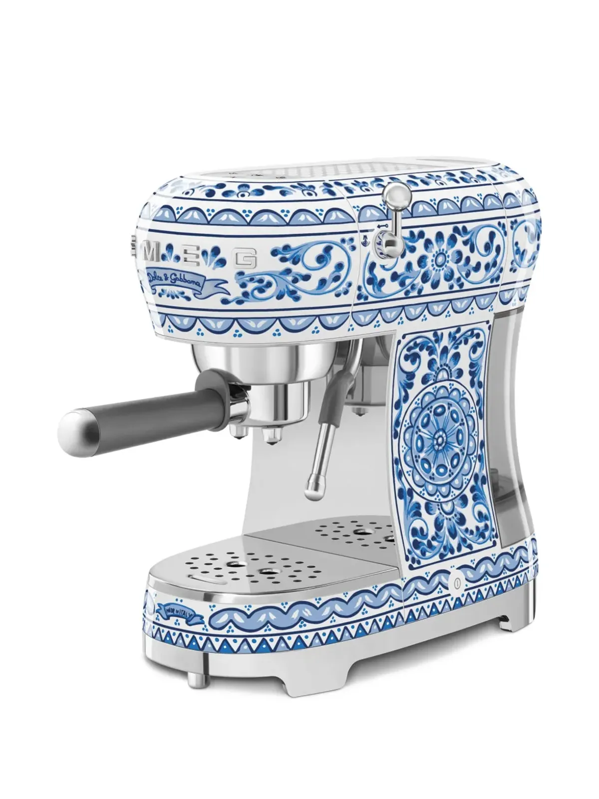 Smeg x D&G Blue Mediterraneo エスプレッソコーヒーマシン - 画像2
