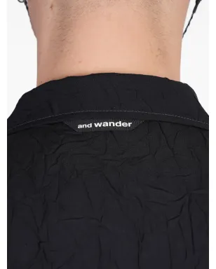 and Wander シワ加工シャツ ブラック - サムネイル5