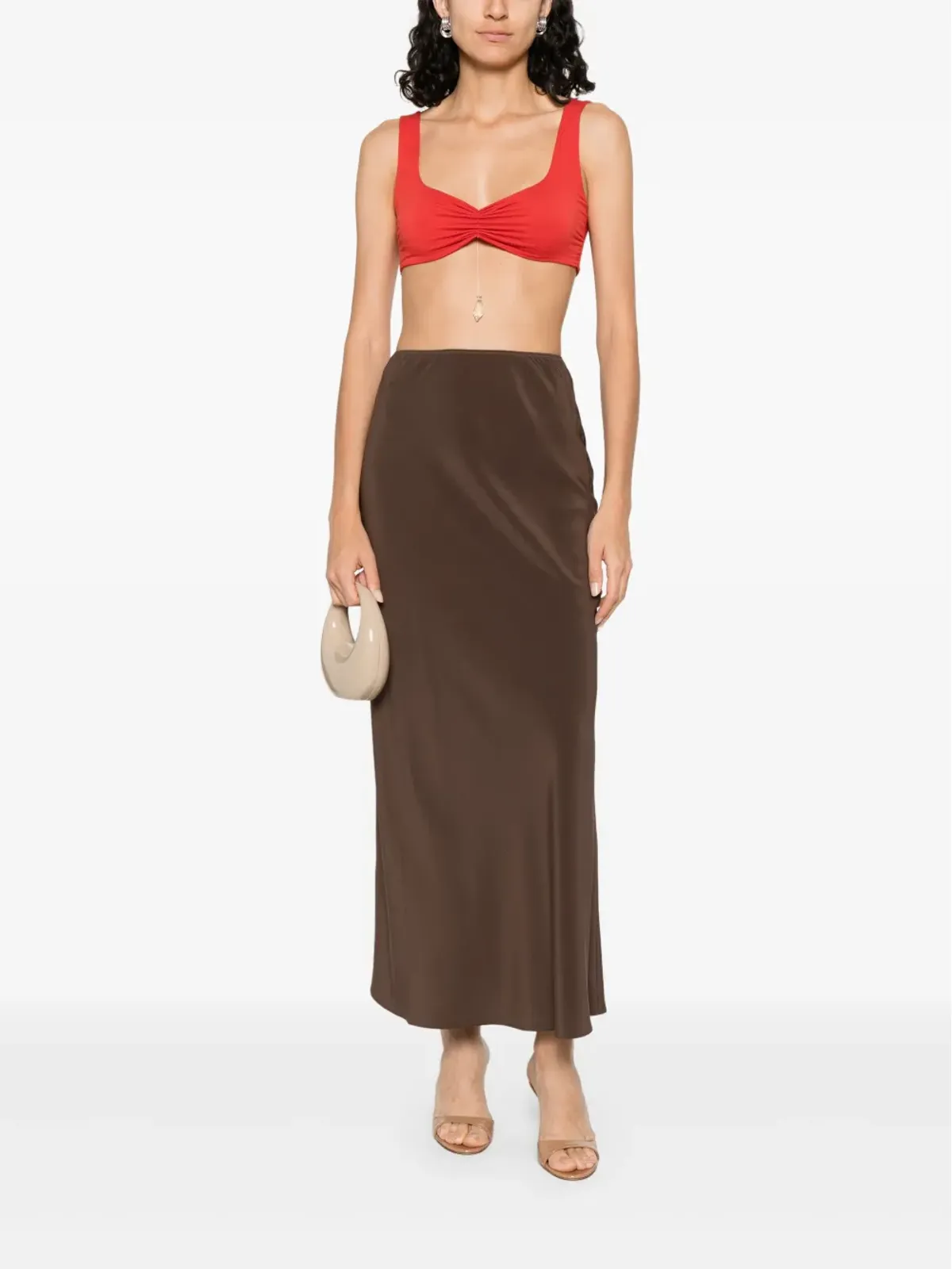 MANURÍ ギャザー入りクロップトップ - 画像2