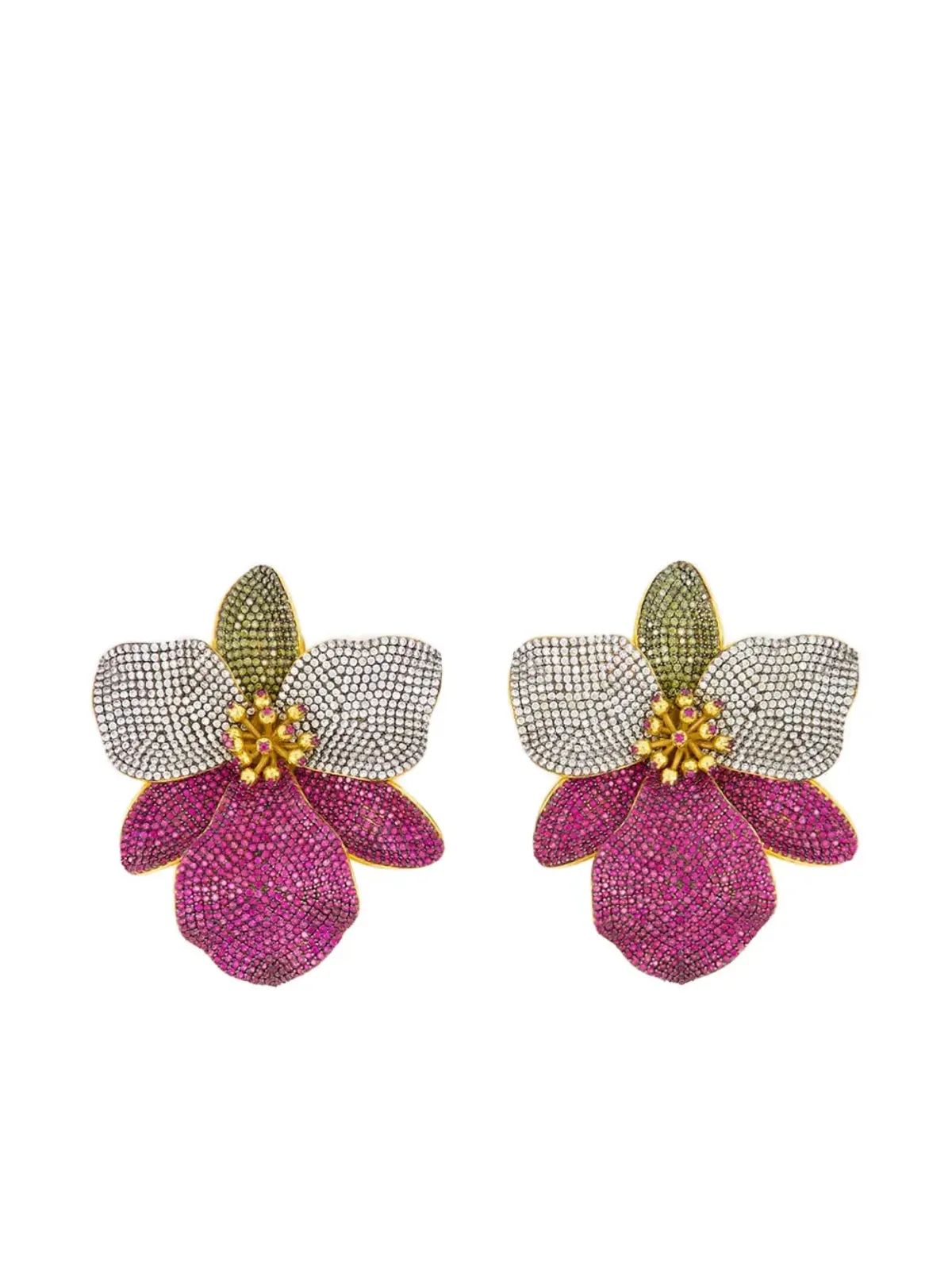 Begüm Khan Singapore Orchids Floral クリップオン イヤリング - Gold - 画像3