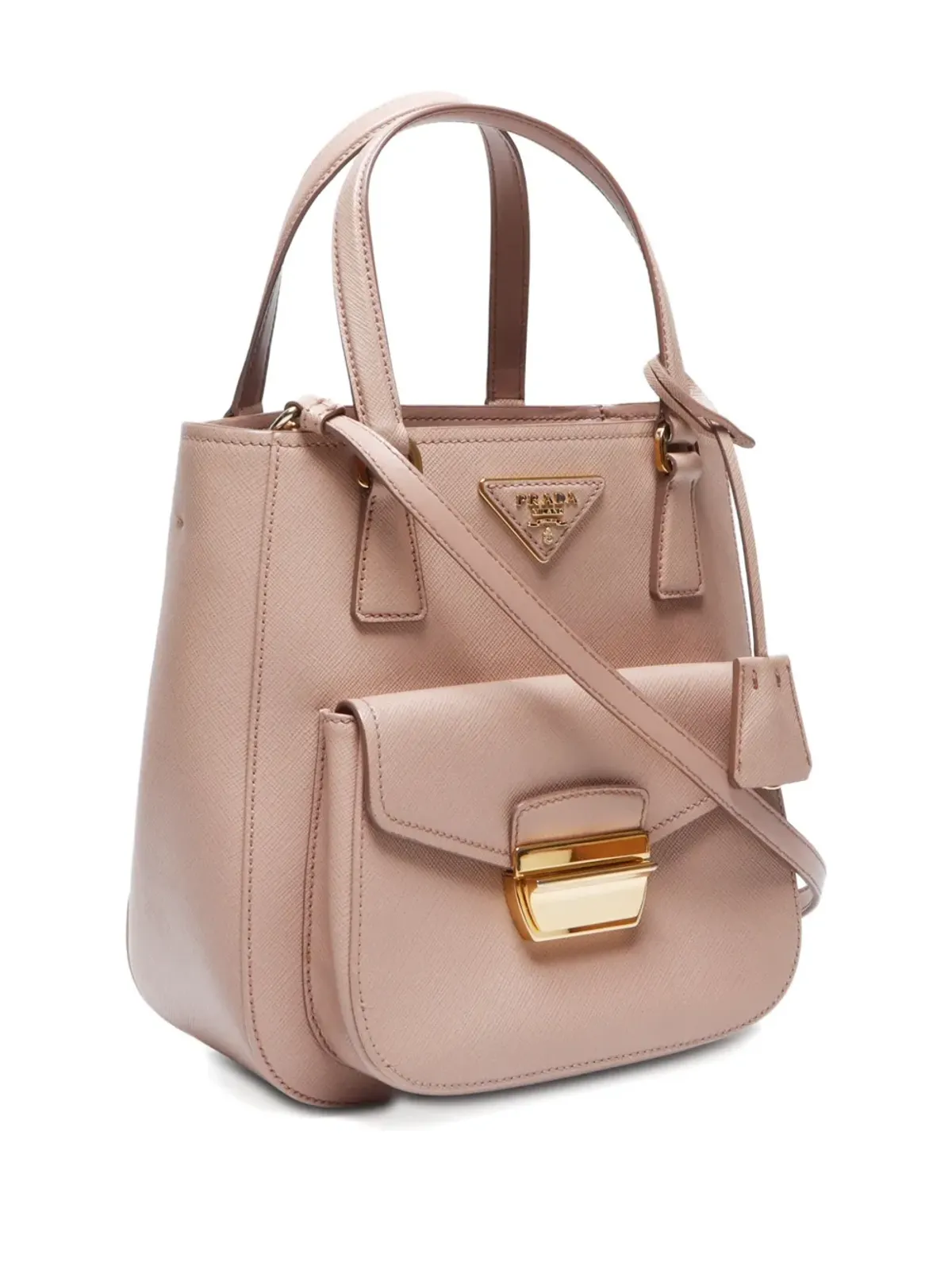 Prada ビンテージ 2021 三角ロゴ トートバッグ - ニュートラル - 画像3