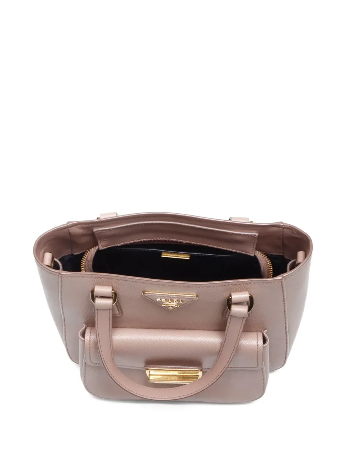 Prada ビンテージ 2021 三角ロゴ トートバッグ - ニュートラル - 画像4