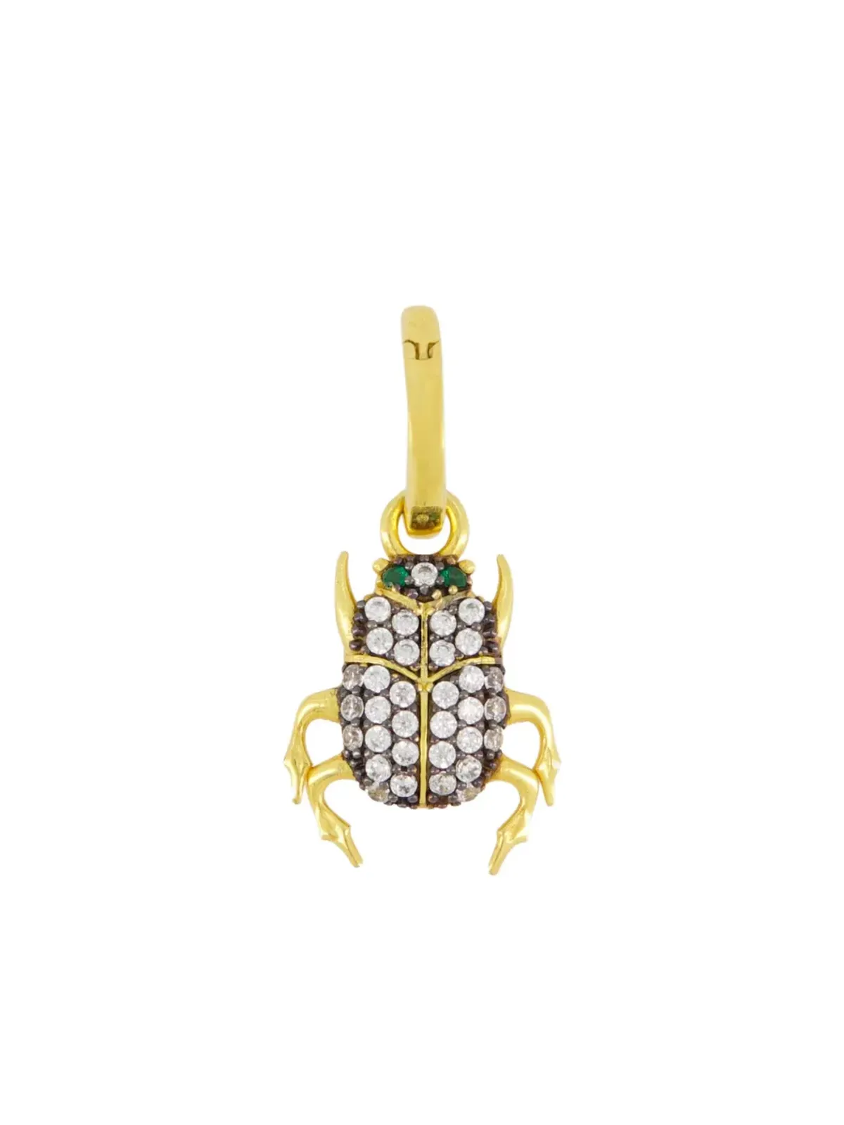 Begüm Khan 24K gold-plated Scarab hoop earring - 画像1