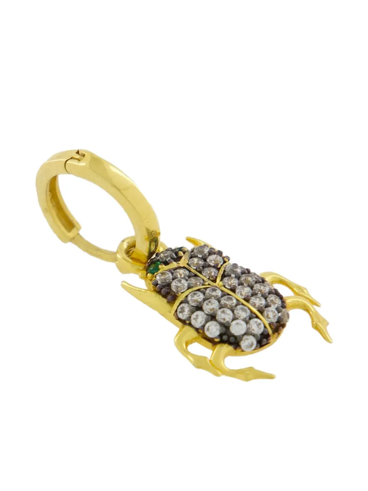 Begüm Khan 24K gold-plated Scarab hoop earring - 画像3
