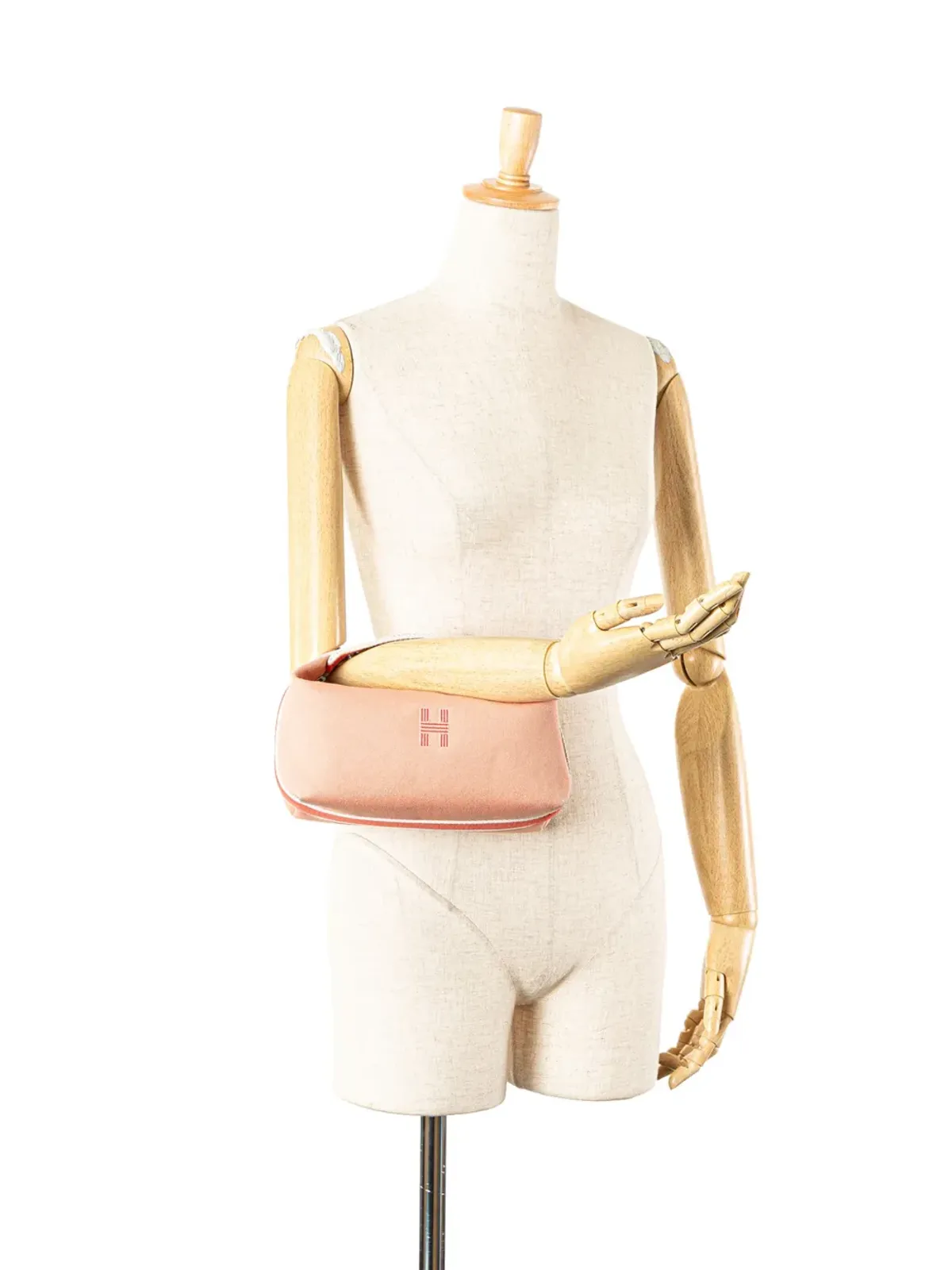 Hermès ビンテージ 2012-2024 小型 Toile Bride A Brac バニティバッグ ピンク - 画像2