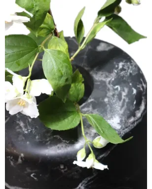 Editions Milano Atlantico H marble vase - Black - サムネイル2