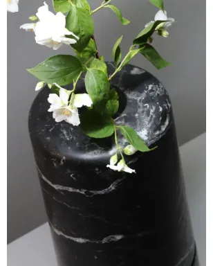 Editions Milano Atlantico H marble vase - Black - サムネイル3