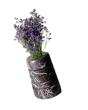 Editions Milano Atlantico スタックド マーブル柄花瓶 - Red - サムネイル2