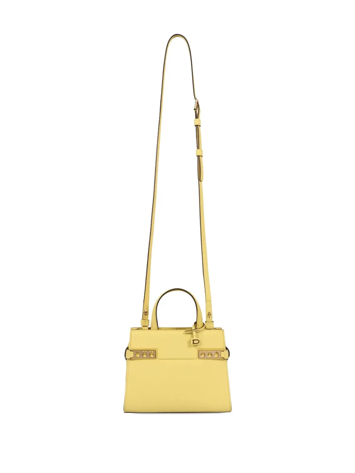 Delvaux Tempête レザー ハンドバッグ（イエロー） - 画像5