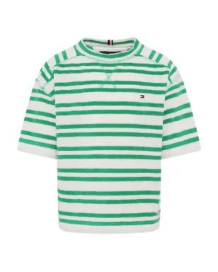 Tommy Hilfiger Junior ストライプ半袖トップ - White - サムネイル1