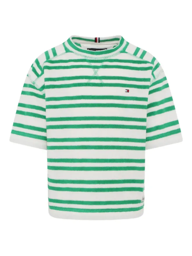 Tommy Hilfiger Junior Tommy Hilfiger Junior ストライプ半袖トップ - Whiteの商品画像