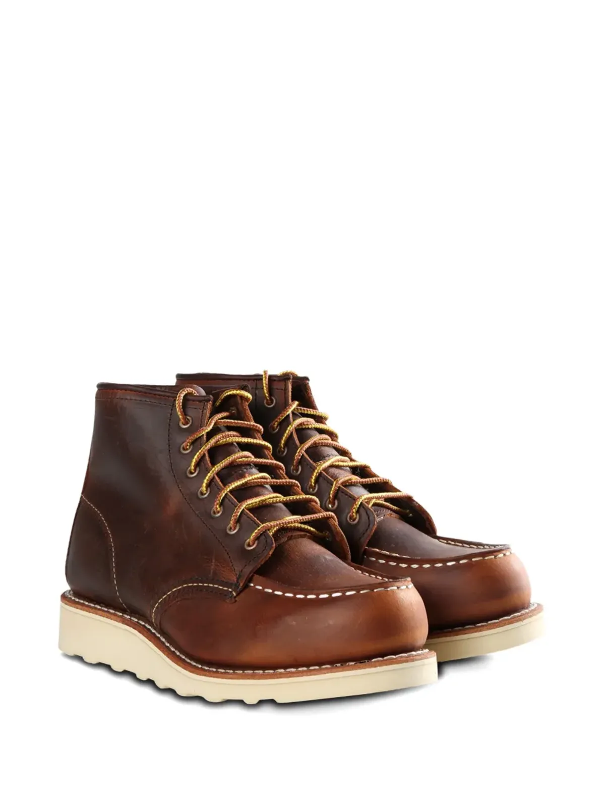 Red Wing Shoes レースアップ レザー ワークブーツ ブラウン - 画像3