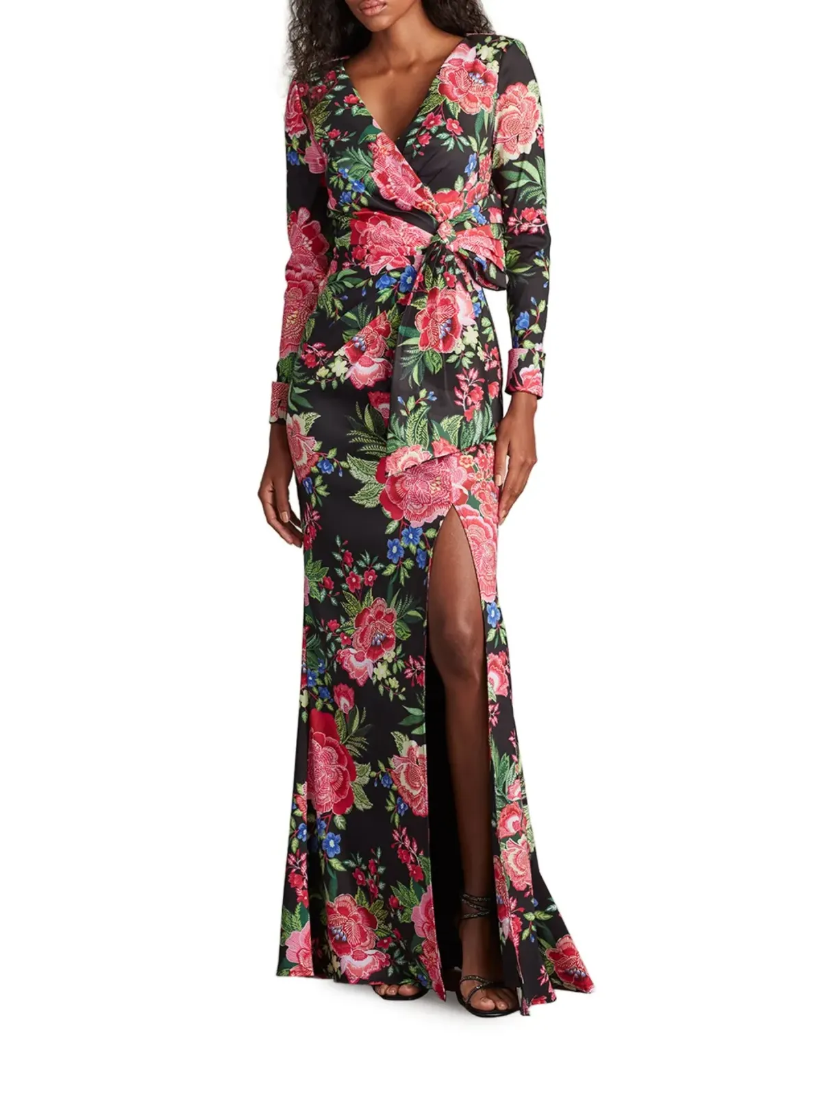 Tadashi Shoji タルボ花柄ラップドレス - 画像2